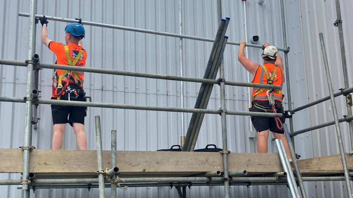 Merlin Team Erecting Scaffolding